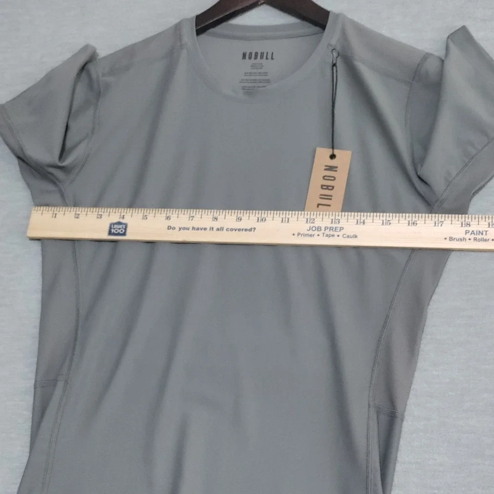 No Bull Men's Compression Shirt Men's Large Dark Grey Gym Workout Muscle Tee NWT